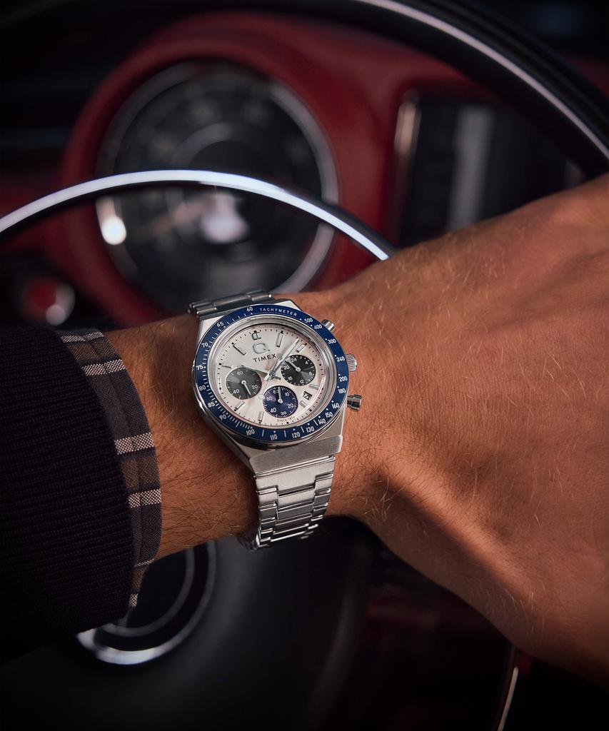 Taimaegseu Q Timex Chronograph Subdial Metal Watch 40Mm