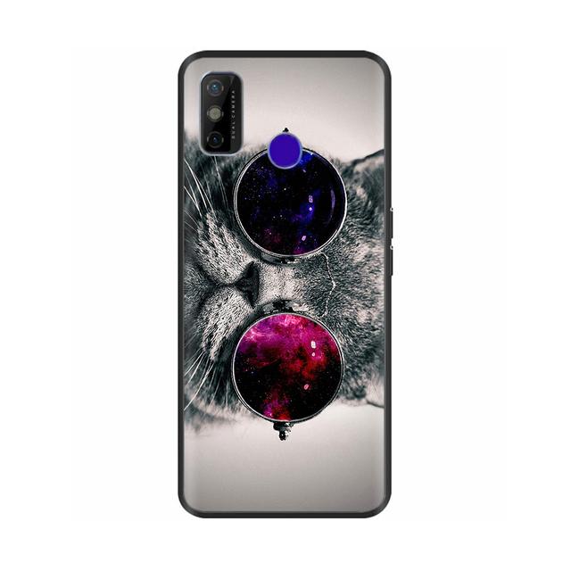 Для Tecno Spark 6 Go чехол для телефона Мягкая силиконовая задняя крышка с рисунком для Tecno Spark 6 Go Spark6 Go Черный ТПУ милый мультяшный бампер