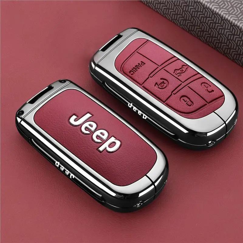 Для Jeep WK2 KL BU MP Renegade Grand Cherokee Dodge Ram Charger Challenger Chrysler 300C Journey Чехол-футляр для 5-кнопочного автомобильного ключа