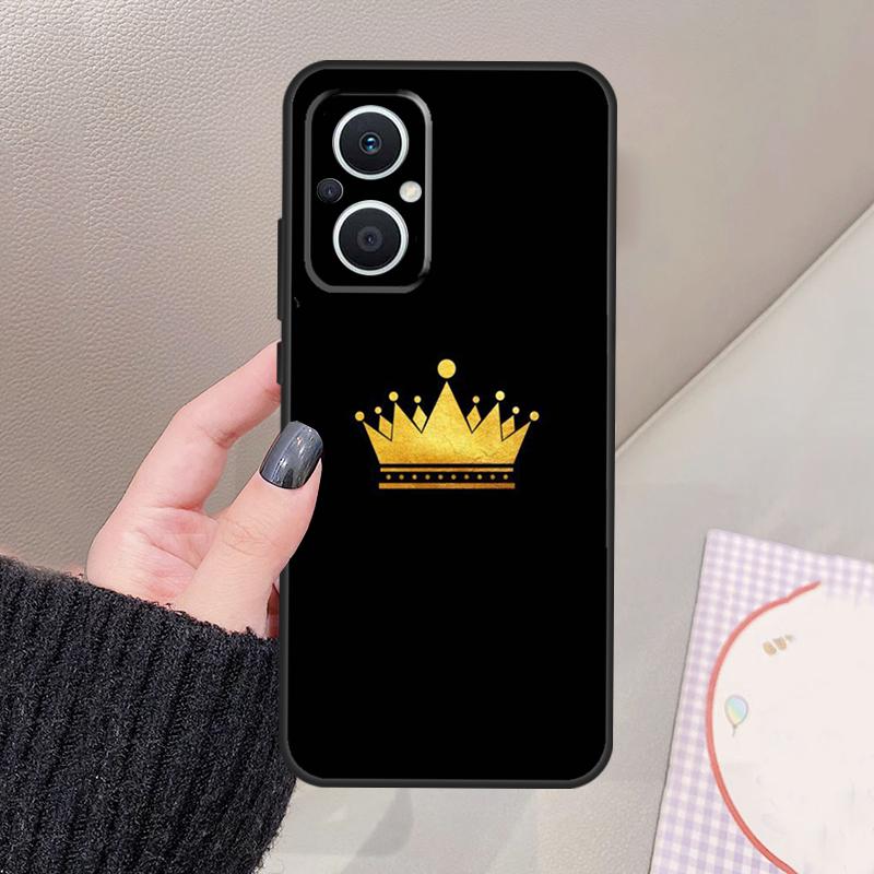 Чехол с короной Короля и Королевы для OPPO Reno 13 11 12 14 Pro 13F 14F 12F 11F 7 8 Lite Чехол для OPPO Find X5 X6 X8 X9 Pro