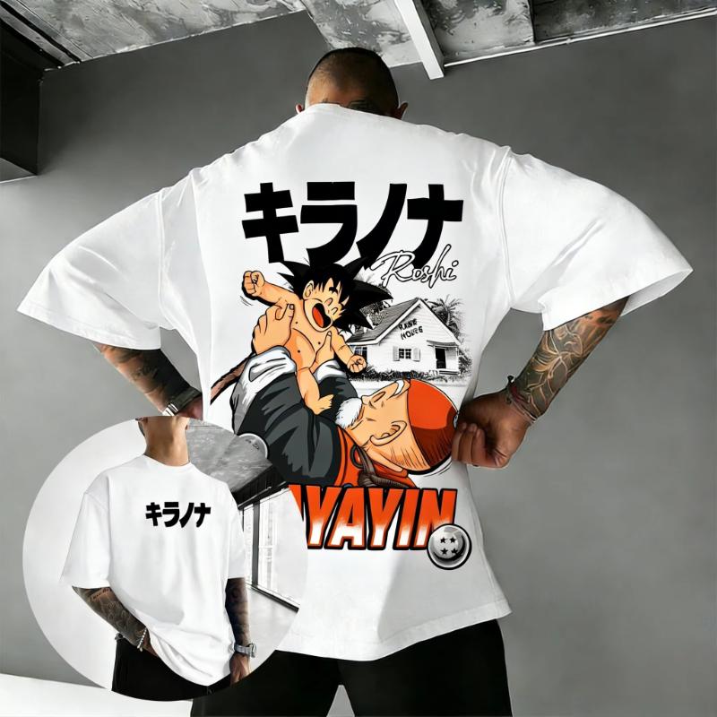 Dragon Ball Roshi Anime Graphic T Shirt Men Women Summer Short Sleeve Tee Casual Top Streetwear Vintage Cartoon Print Daily Wear
