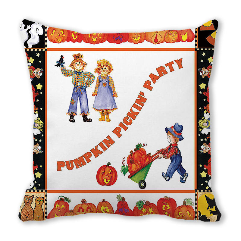 Хэллоуин ужас тыквенный принт наволочка для дома гостиная диван украшение квадратная полиэстеровая наволочка