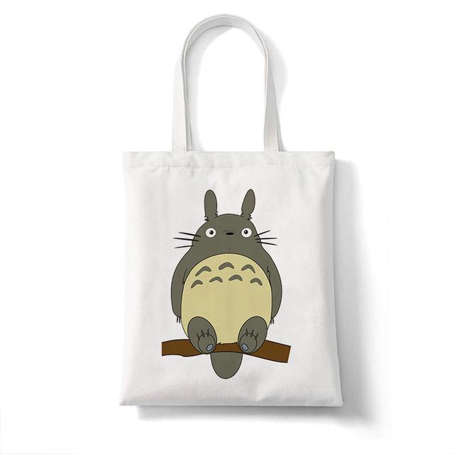 No Face Man Studio Ghibli Totoro Shopper Shopping Bag Anime Bag Cotton Tote Eco Reusable Bolso Handbag Bag Eco Bag Reusable