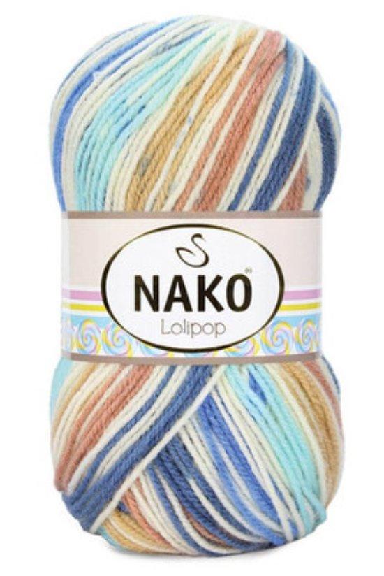 Пряжа для ручного вязания Nako Lolipop, 4 шара, 100 грамм, 230 метров, 28 цветов, премиум, акрил, мягкий, детский, свитер, кардиган, шарф, шапочка, одеяло, аксессуар-сделай сам