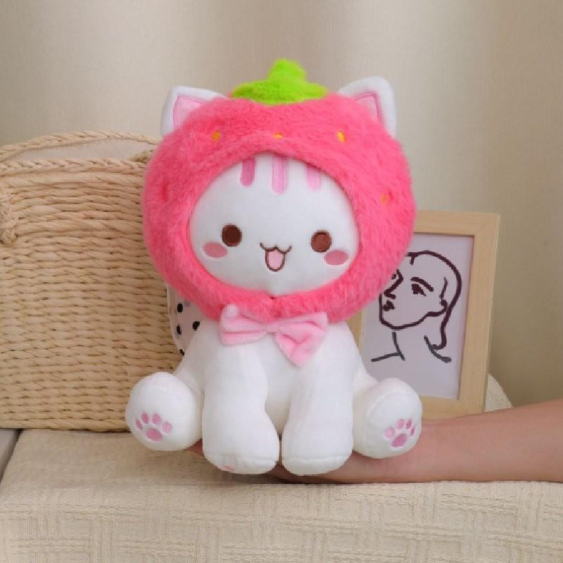 Adorable Plush Cat Toy Soft Stuffed Animal Cuddly Pillow For Kids Gifts And Comforting