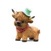 Resin Cow Statue Cartoon Animal Sculpture Table Decor Miniatures Figurine  Cabinet