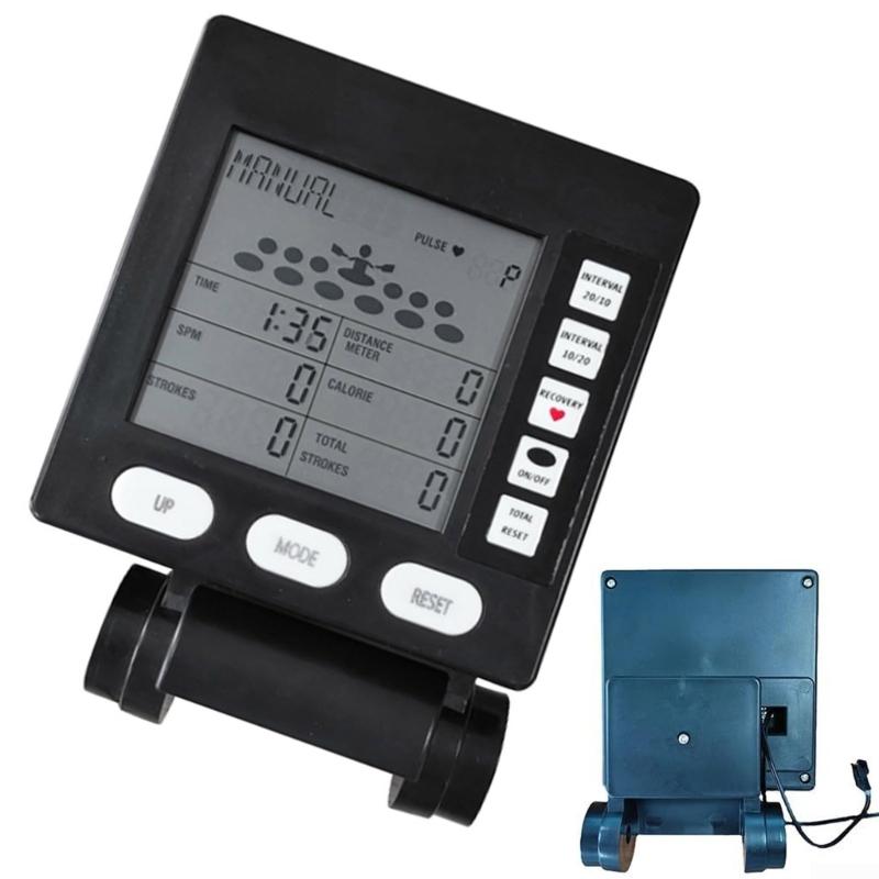 Домашний монитор гребного тренажера Регулируемый одометр Спидометр Счетчик для домашнего фитнес-велосипеда Устройство Счетчик гребного тренажера