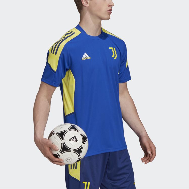 adidas Ювентус 21/22 сезона ЕС тренировочный трикотаж с коротким рукавом мужская спортивная одежда синий GS8660