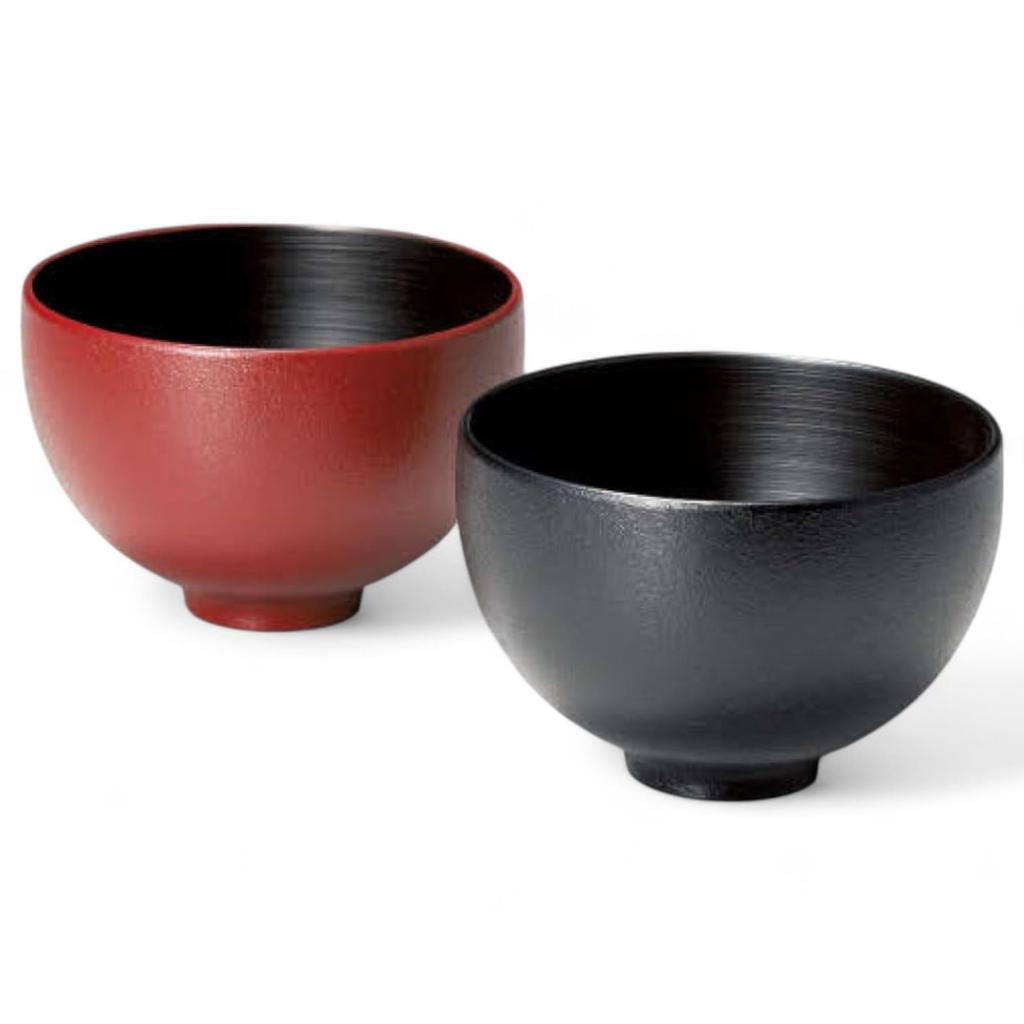 J-kitchens PID-529241 Hand-Painted Lacquer Bowls, Set of 2, Dishwasher Safe, Made in Japan