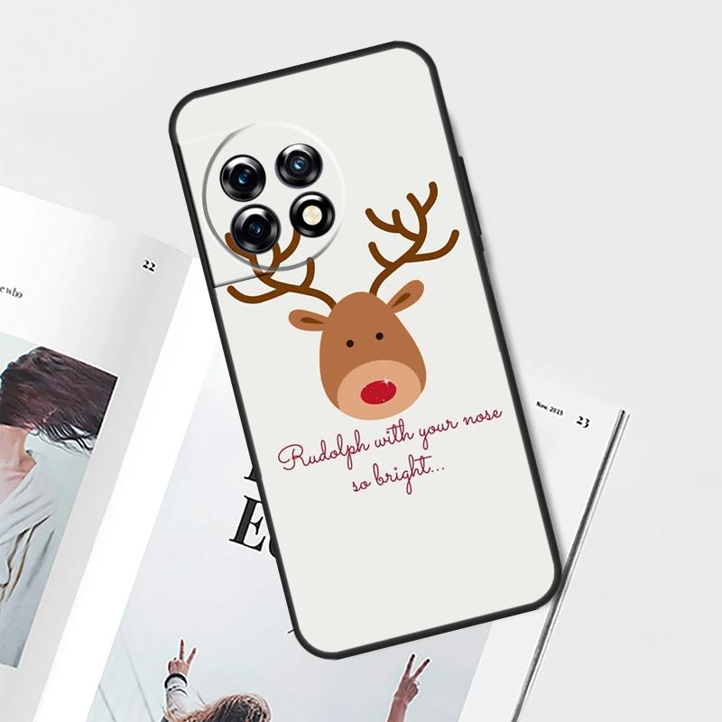 Merry Christmas Reindeer Case For OnePlus 12 11 10 9 Pro 9R 10R 12R 10T OnePlus Nord 3 2T CE 2 Lite N20 N10 Cover