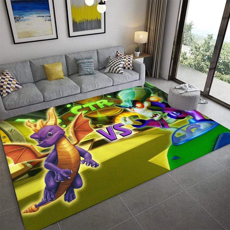 S-Spyro's Dragon Принтованный ковер Модный коврик для йоги Нескользящий ковер Украшение для спальни Уличный ковер Подарок на день рождения для спальни
