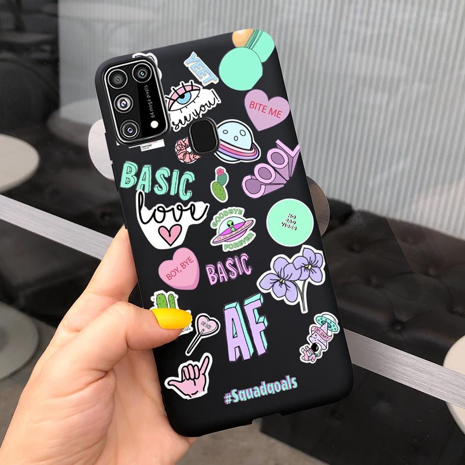 Для Samsung Galaxy M31 Чехол SM-M315F Милый Мультяшный Медведь Расписной Чехол для Телефона Для Samsung M31 M 31 GalaxyM31 Бампер Мягкий Funda