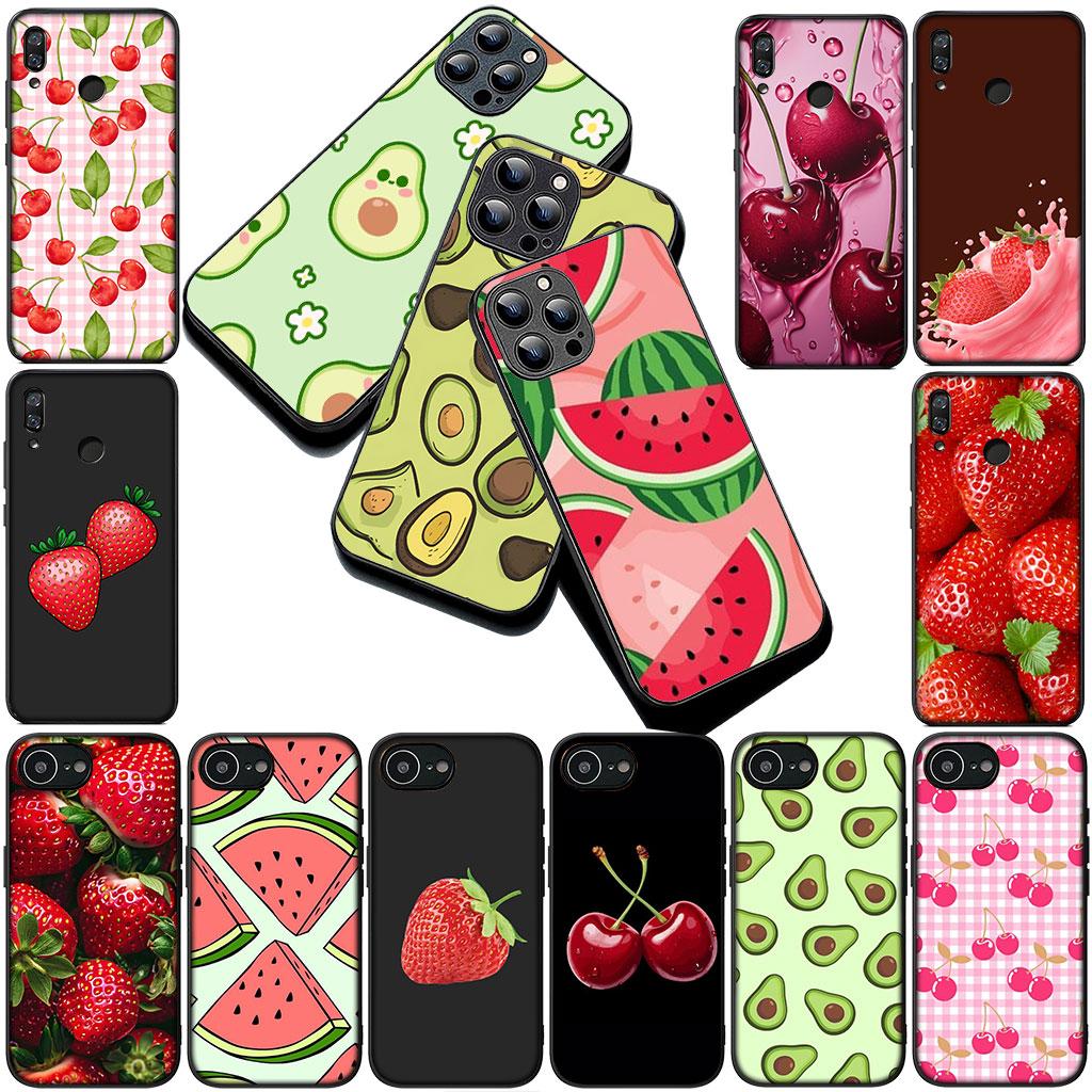 Cherry Strawberry fruit Summer Avocado Lemon Cover for Samsung Galaxy S25 S24 S23 FE Ultra Plus S7 Edge S25+ S23+ A56 5G Case