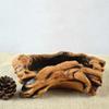 Home Decoration Imitation Wood Flowerpot Cement Pile Log Planter  for Herbs Strawberries