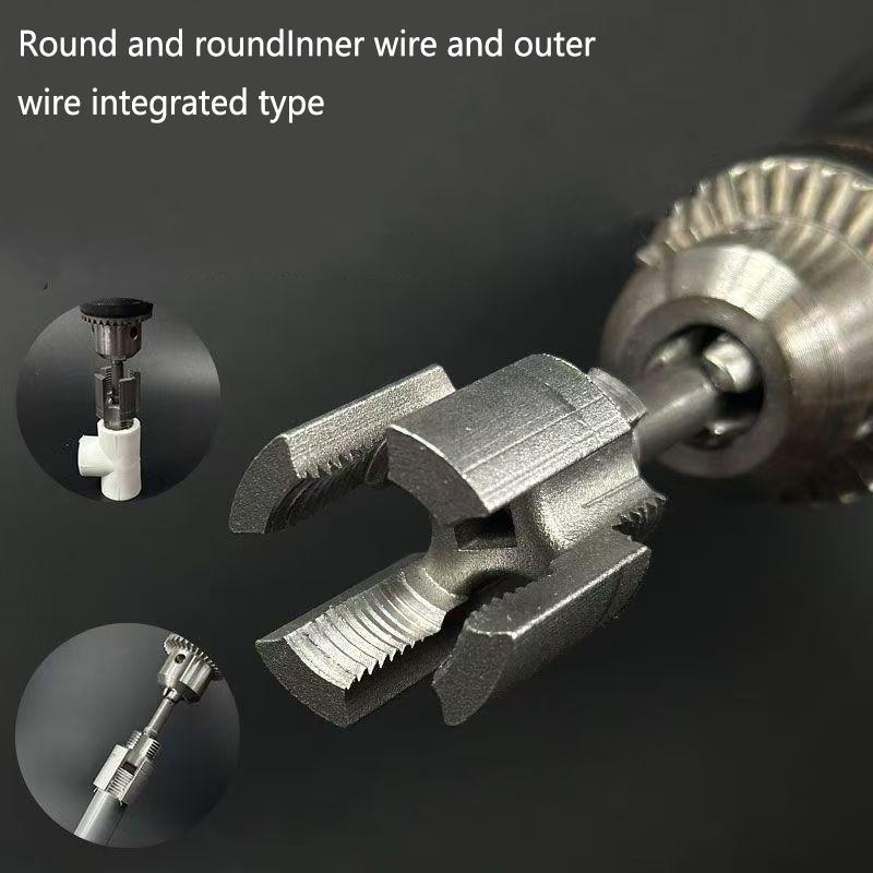 Интегрированный инструмент для нарезания резьбы на трубах с внутренней и внешней резьбой для труб PPR 1/2 дюйма с метчиками и плашками для нарезания резьбы