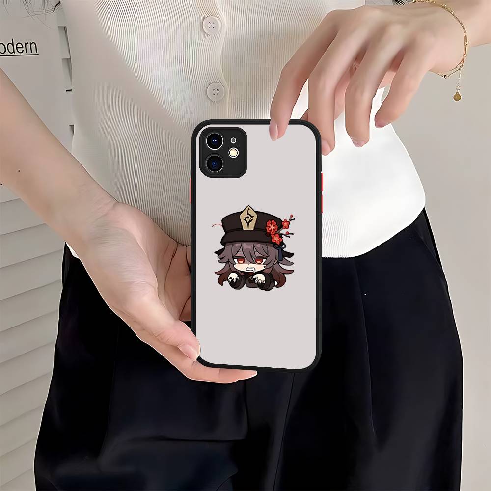 Аниме Genshin Impact Матовый прозрачный чехол для телефона Для IPhone Case 16 15 14 13 12 11 Pro Max X XS Max Plus