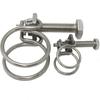 1Pc Double Wire Hose Clamp Assortment Kit Throat Hoop Pipe Clip Fixed 304 Stainless Steel Pipe Hoop