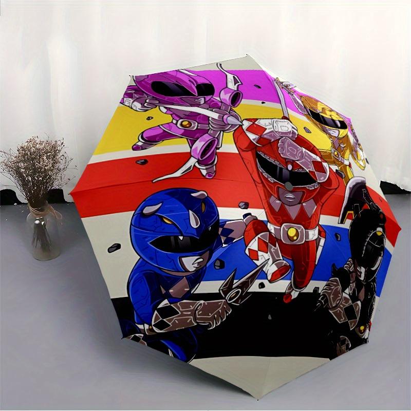 1pc Power Rangers Design Automatic Open/Close Umbrella - Compact Travel Umbrella, Perfect Gift for Friends -Intricate Design Umbrella yy250811071