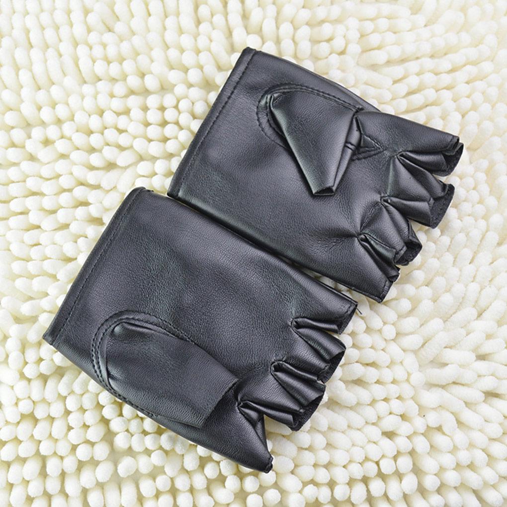 2 шт. Мужские кожаные перчатки с полупальцами Театральный специальный дизайн Крутые митенки без пальцев Удобная перчатка Рождество