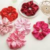 18cm Oversized Satin Scrunchies Solid Color Elastic Hair Band Women Girls Ponytail Holders Accessories Chic Hair Rope Ties