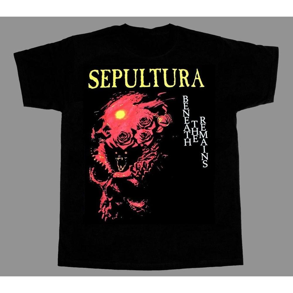 Группа Sepultura Альбом Beneath The Remains Новая Редкая Черная Мужская S-34XL Унисекс Футболка