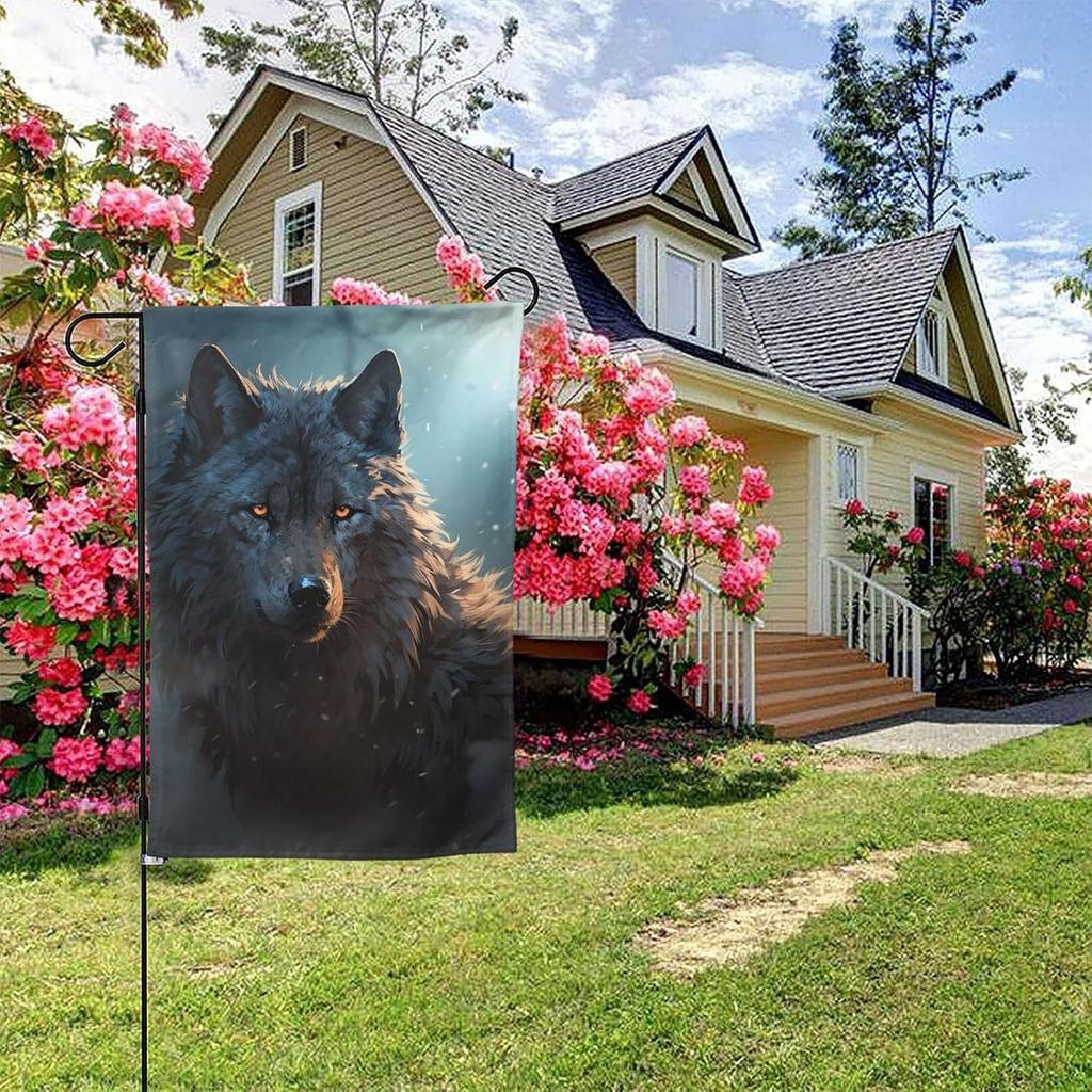 Fantasy Wolf Garden ag 40 X 28 Inch Vertical Double Sided Welcome Yard ag Seasonal Holiday Outdoor Banner Sign Outside H EEL