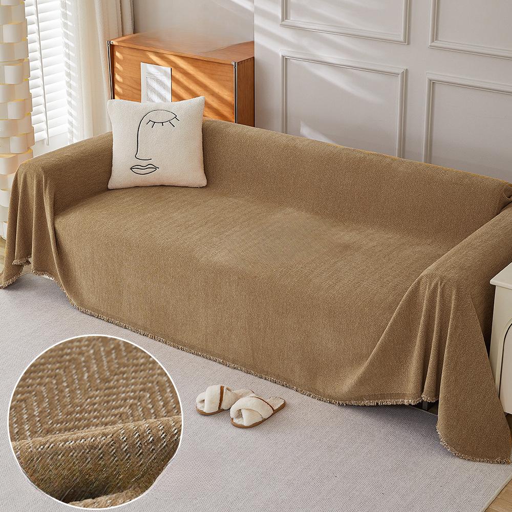 Herringbone Sofa Towel Cover Cloth Sofa Cushion Four Seasons Universal High-Grade Full Cover Universal Cover Blanket