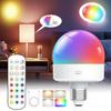 HPH Rechargeable Light Bulbs RGB Color Remote Control Dimmable USB Detachable Emergency Light Bulb