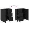 Highboard 2 pcs Black Oak Effect Particleboard