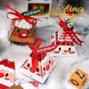 50Pcs Paper Chocolate Packaging Boxes Triangle Gift Package Boxes Christmas Candy Box  Navidad