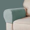 2 Pcs Sofa Arm Cover Elastic Thickened Dirt-resistant Solid Color Soft Fabric Anti-Slip Couch Armrest Protectors Recliner Slipcovers
