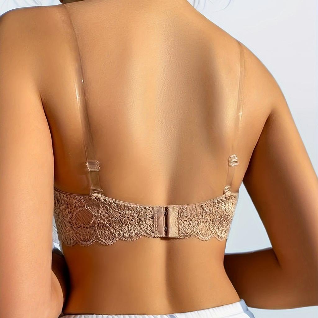 Вышитое кружево Невидимый бюстгальтер с боковыми крыльями для поддержки боковой груди и сбора Свадебные платья Специальный Топ-труба с красивой спиной против просвечивания