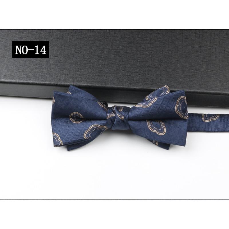 Деловой галстук-бабочка Мужская рубашка Костюм Джентльмен Узор Высококлассный Свадебный Ведущий Банкетный Бант