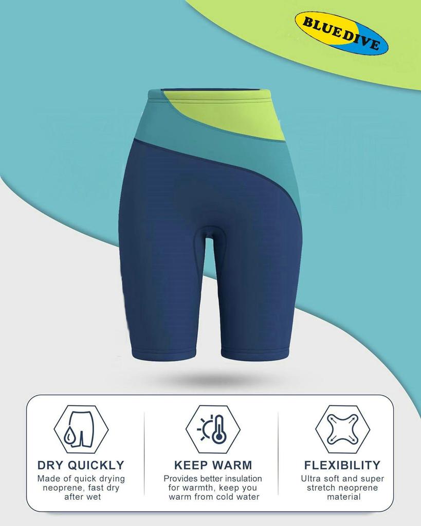 Унисекс 3мм Термальные штаны для подводного плавания - Пятиточечный дизайн для серфинга, парусного спорта и фридайвинга