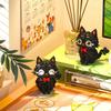 Мультяшный котенок с кубиками - Разнообразные выражения для бесконечного веселья, Изысканное настольное украшение, Идеальный развивающий подарок для детей