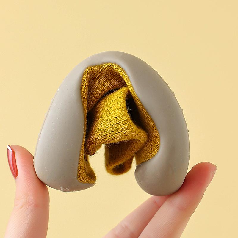 1Pair Children First Walkers Floor Rubber Shoes Anti Slip Soft Soles Early Education Shoes Baby Floor Socks Elastic Socks 0-3years Old