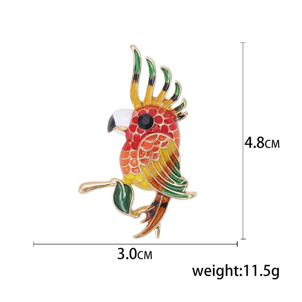 Blucome Модная брошь с милой птицей и животным, цветная эмалированная булавка с попугаем, женские украшения, аксессуары для одежды, подарок на Новый год