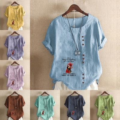 Женская модная футболка с коротким рукавом и принтом «Петух», свободная хлопковая рубашка, повседневная свободная летняя блузка, топы больших размеров