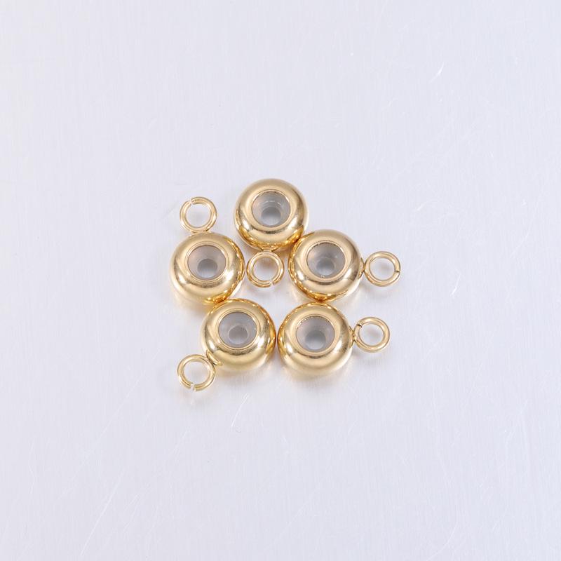 Гальванизированные бусины из нержавеющей стали 18 карат с регулировкой для самодельных ювелирных изделий: Позиционирование браслета, ожерелья, силиконового кольца