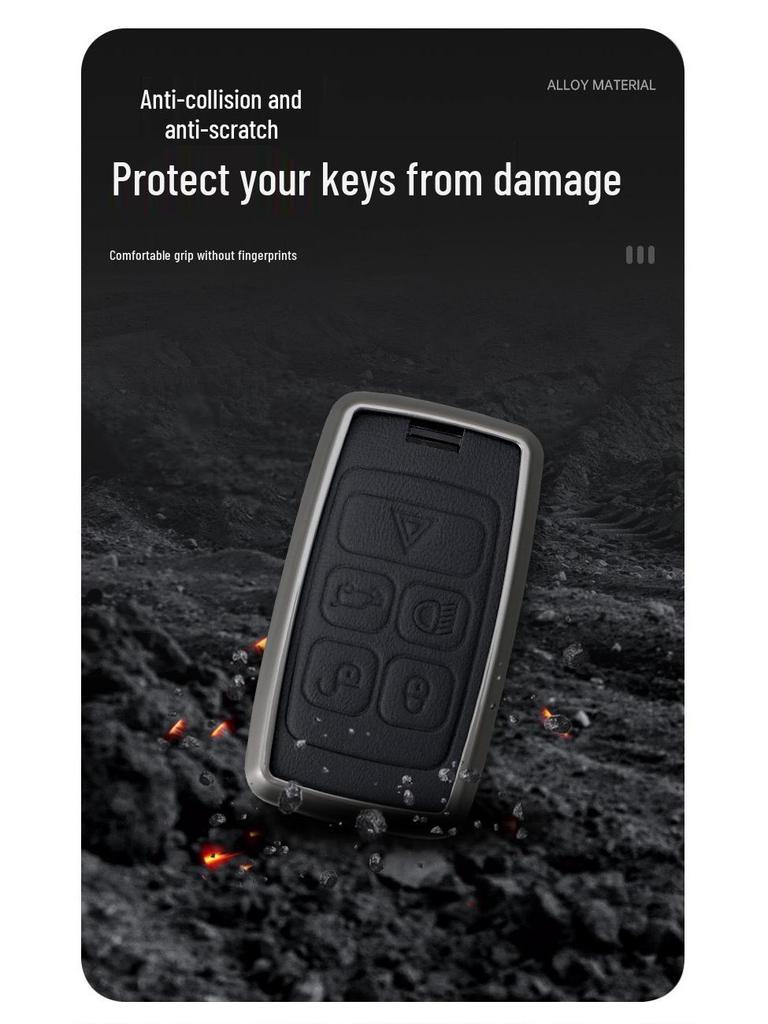 Чехол для ключа автомобиля Jaguar: Совместим с 23 XFL, XEL, F-Pace, E-Pace, XJL, F-Type - Стильный металлический корпус и застежка для мужчин.