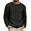 Fashionable Casual Round Neck Pullover Long Sleeved Men's Knitted Sweater