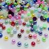 Смешанные 8 мм ультра яркие полукруглые бусины цвета AB, декоративные аксессуары «сделай сам», ювелирные изделия, декоративные бусины 60 шт./лот