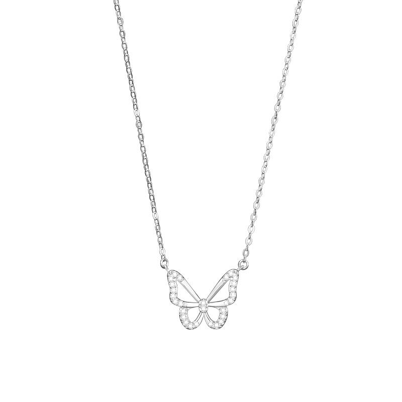 Модное модное ожерелье с бабочкой, женское минималистское нишевое ожерелье с ключицей, цепочка с подвеской на воротник, ювелирное украшение