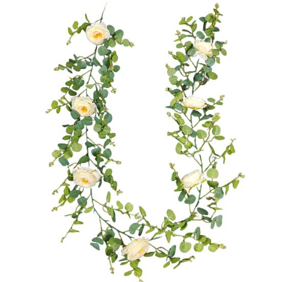 Искусственная лоза Реалистичная искусственная цветочная гирлянда Элегантная искусственная роза для украшения свадебной вечеринки