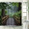 Шторка для душа Forest Bridge - Прочный полиэстер, Водонепроницаемая, Легко чистить
