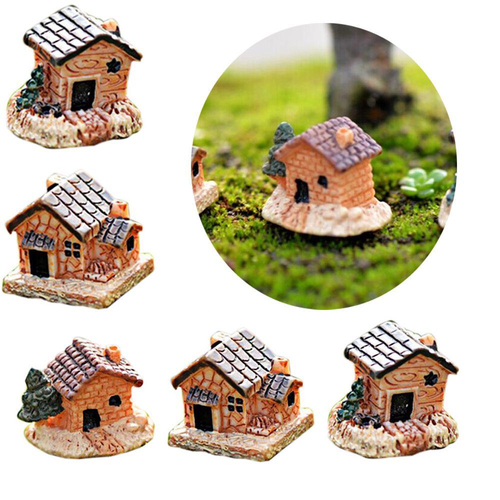 Gardening Decorations Moss Cottages Micro Landscape Mini Small House Figurines & Miniatures
