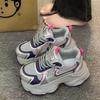 Trendy Dad Shoes 2024 Autumn Collection Color Blocked Thick Soled Sports Shoes for Women's Niche Design Sense Vulcanized Shoes