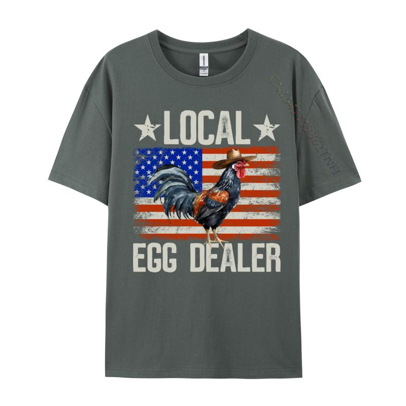 Local Egg Dealer Rooster Farmer Chicken 4 Cosie Tops Shirts Brand Camisa Classic Pure Cotton Unisex Top Tshirts