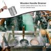 Фильтр-ложка из нержавеющей стали Кухонная утварь Сито для лапши Корзина для лапши Дуршлаг с деревянной ручкой Бытовая детская