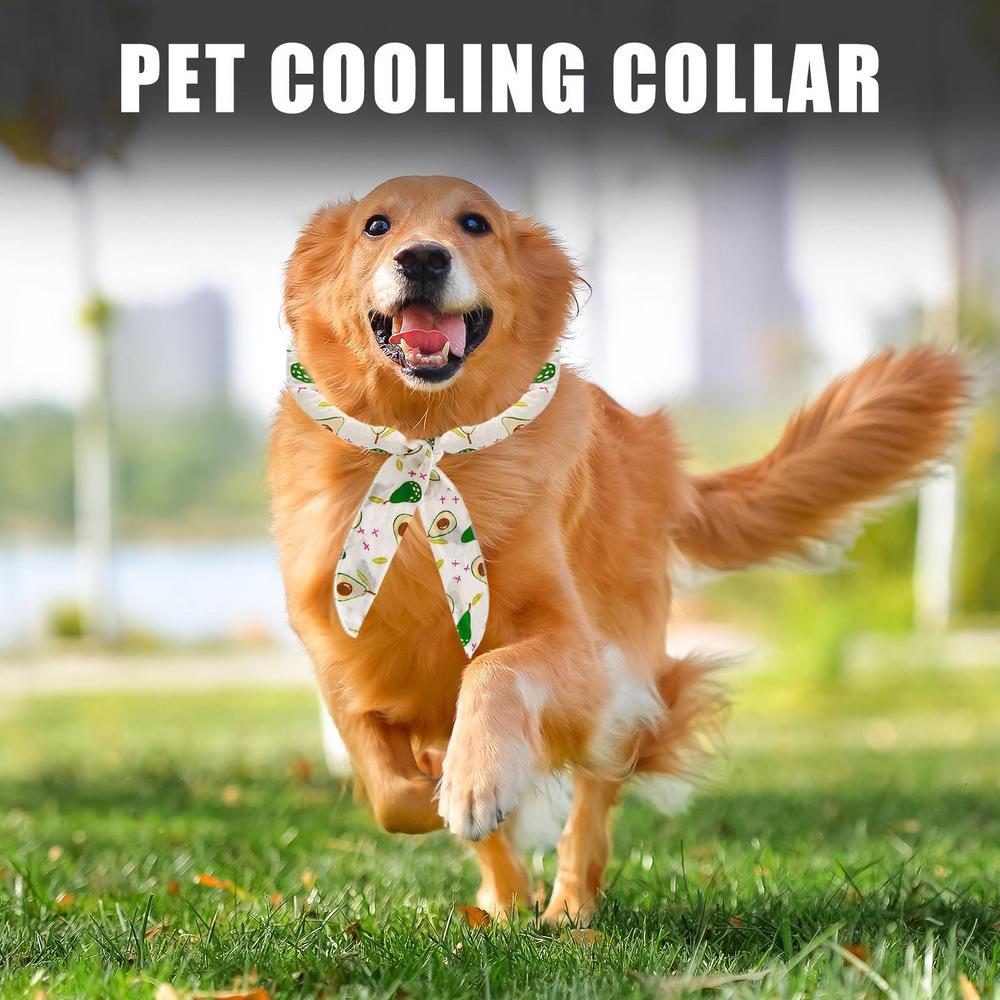 Dog Cooling Bandana Ice Scarf Bandana Instant Cooling Breathable Avocado Cat Scarf Pet Supplies Neck Cooler Wrap For Training